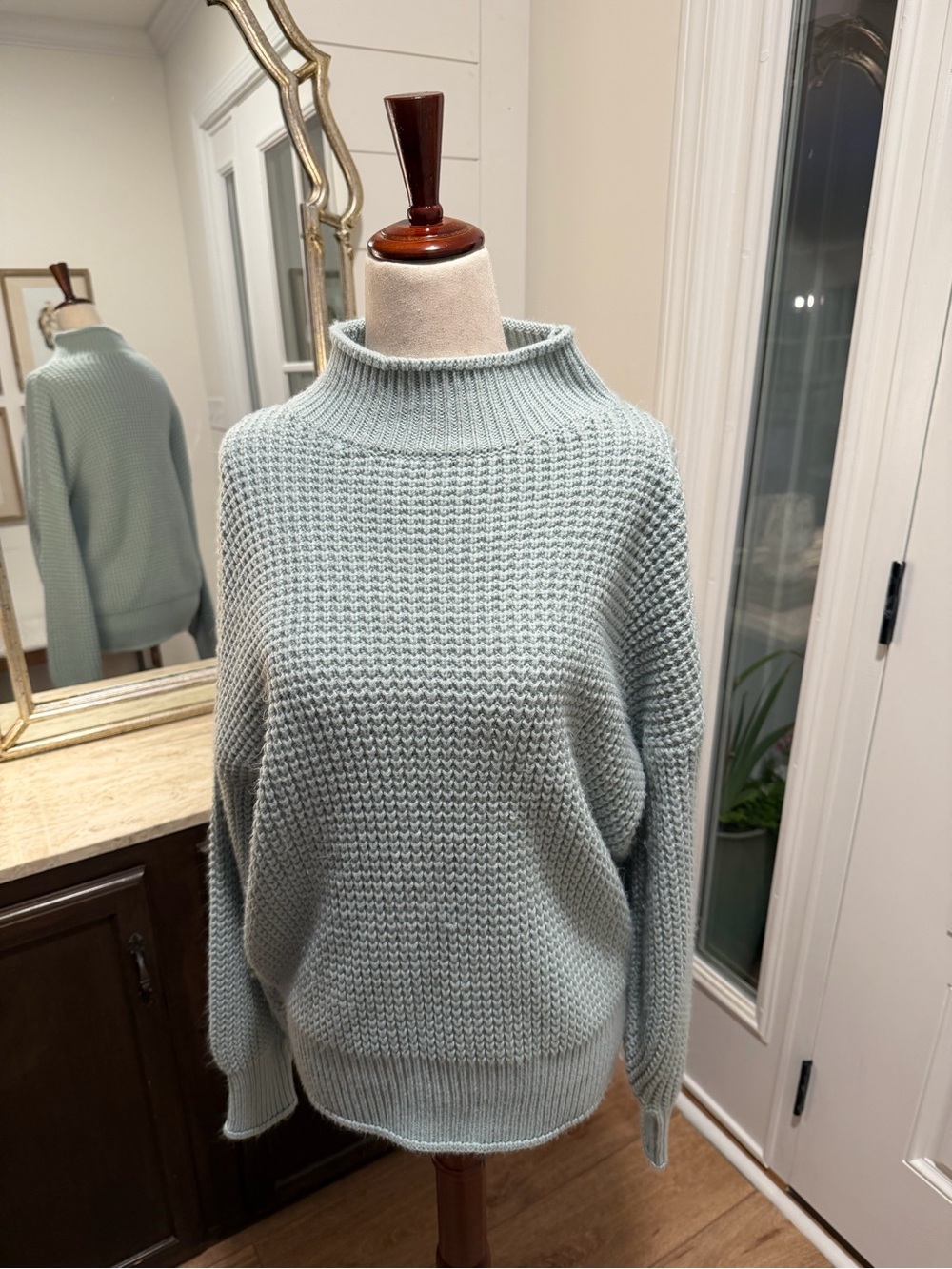 Seafoam Women's Mock Neck Knit Sweater